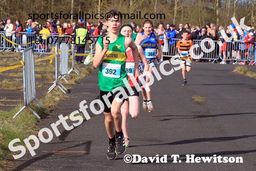 Boys and Girls Under-13s 2023 Elswick Harriers Road Relays, Albamarle Barrack Airfield, Ouston, Northumberland. Photo: David T. Hewitson/Sports for All Pics